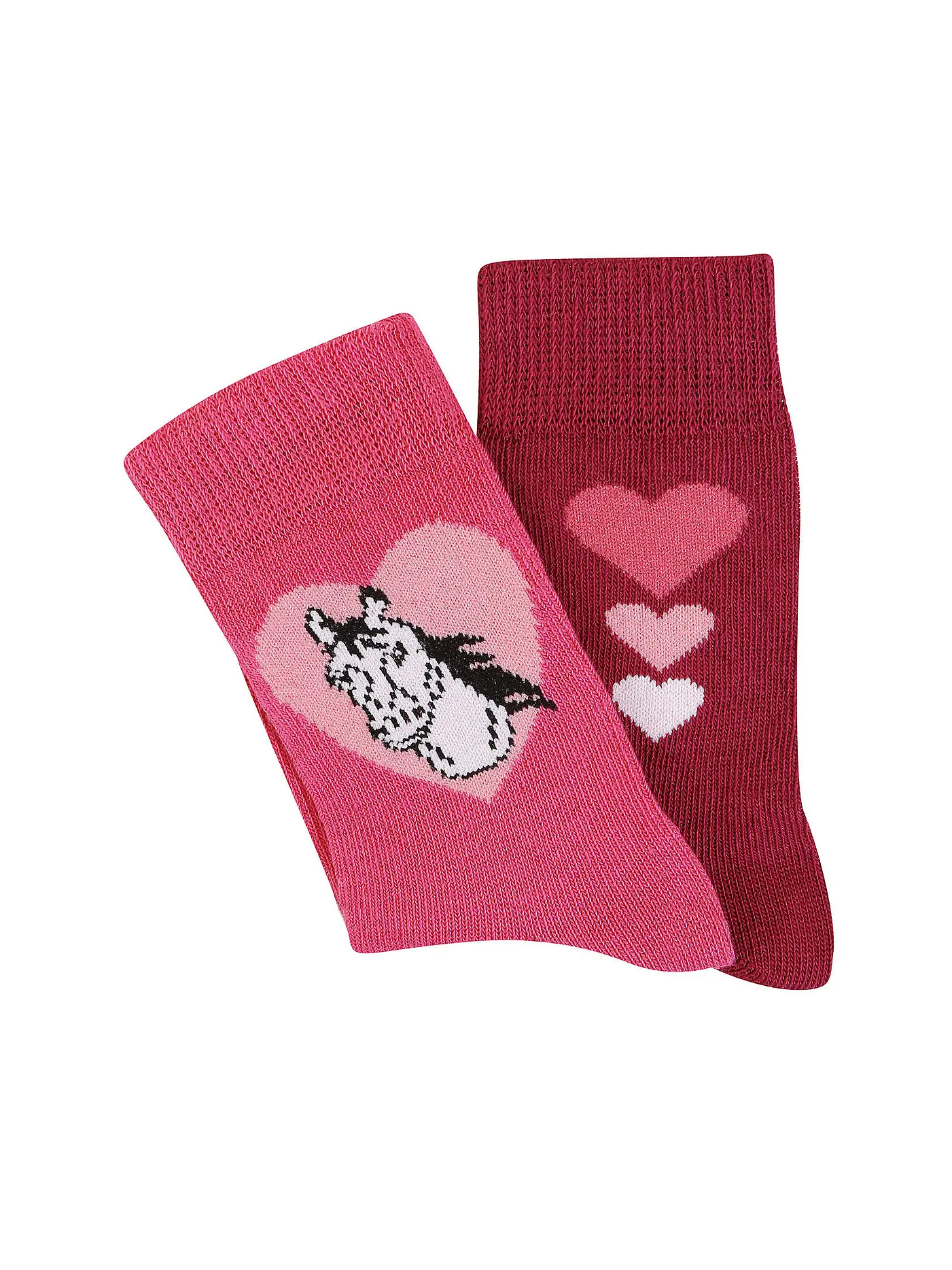 CAMANO | Mädchen Socken 2er Pkg Pferd fuchsia | 